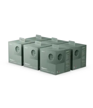 Avolt - Square 1 socket box with magnetic base / Multipack 6 pcs
