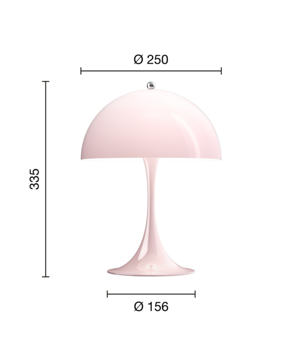 Louis Poulsen  Louis Poulsen - Panthella 250 Portable lamp pale rose acryl