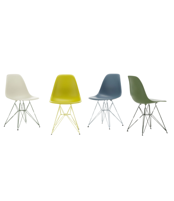 Vitra  Eames Plastic Side Chair RE DSR mustard, base citron