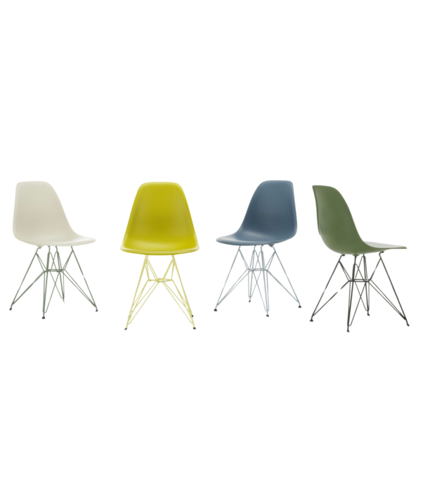 Vitra  Eames Plastic Side Chair RE DSR mustard, onderstel citron