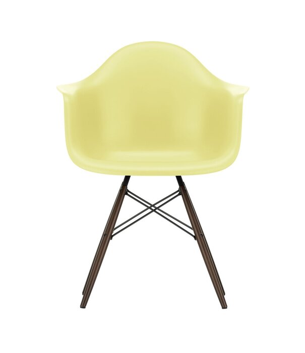 Vitra  Vitra Eames DAW Stoel met arm,  donker esdoorn onderstel
