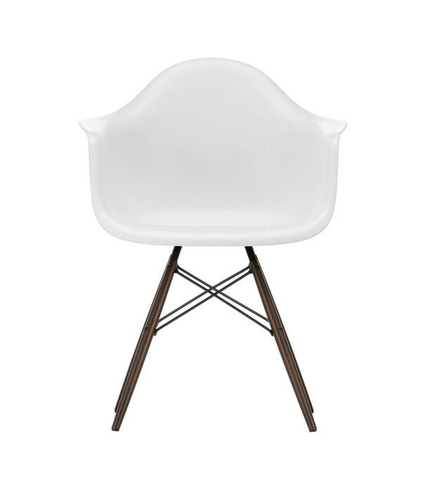 Vitra  Eames DAW Dining Armchair, dark maple base