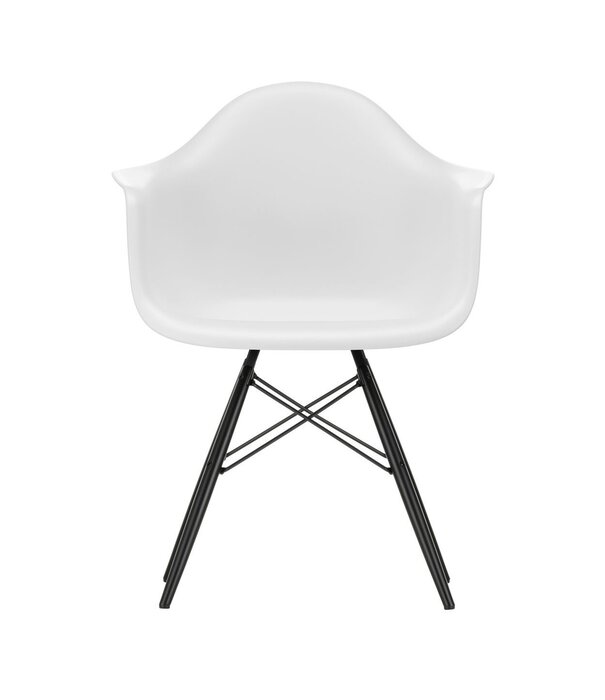 Vitra  Eames DAW Eetkamerstoel met arm, zwart esdoorn onderstel