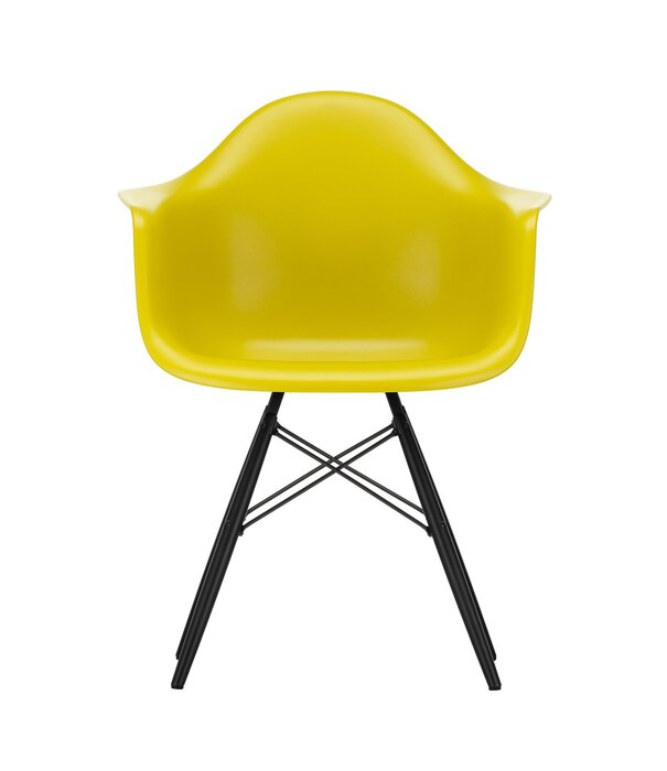 Vitra  Eames DAW Eetkamerstoel met arm, zwart esdoorn onderstel