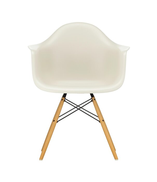 Vitra  Eames DAW Eetkamerstoel met arm, esdoorn goud onderstel