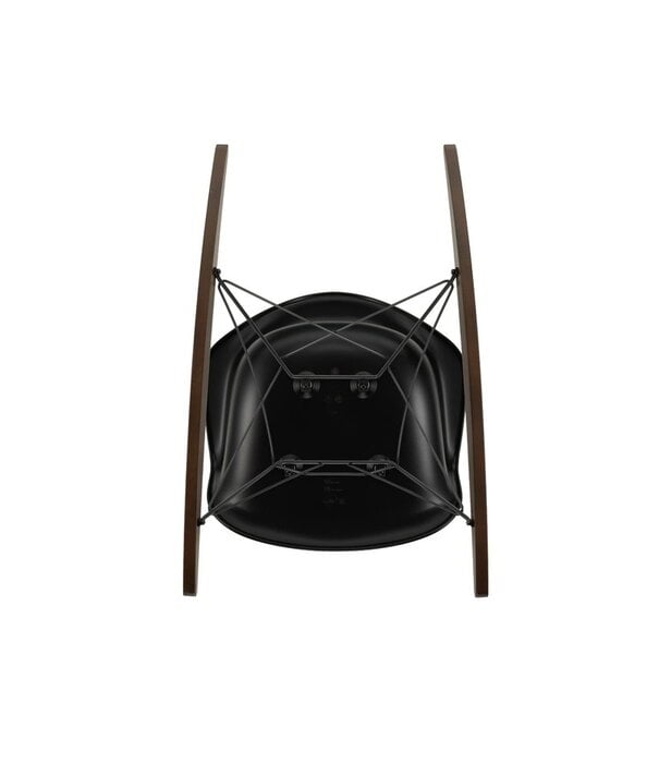 Vitra  Vitra Eames RAR Schommelstoel, zwart - esdoorn donker onderstel