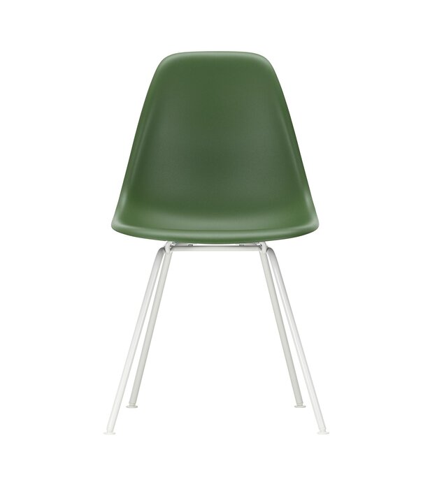 Vitra  Vitra Eames DSX Plastic Stoel, wit tube onderstel