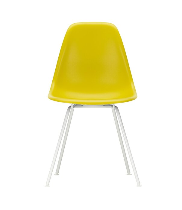 Vitra  Vitra Eames DSX Plastic Stoel, wit tube onderstel