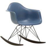 Eames Plastic Armchair RE RAR rocking chair dark maple