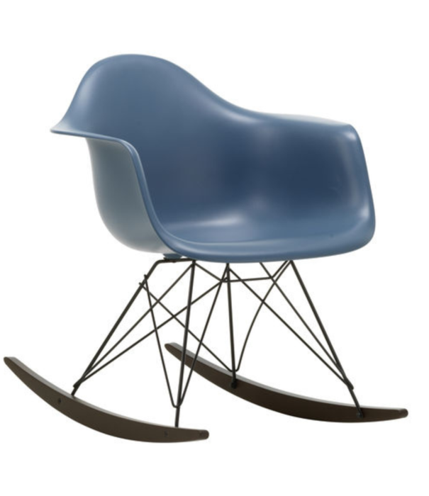 Vitra  Eames Plastic Armchair RE RAR schommelstoel donker esdoorn