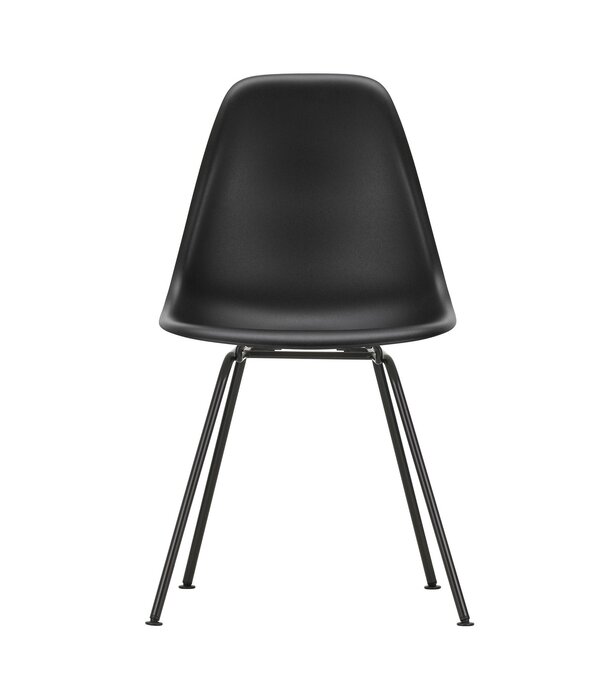 Vitra  Eames DSX Plastic Side Chair, black tube base