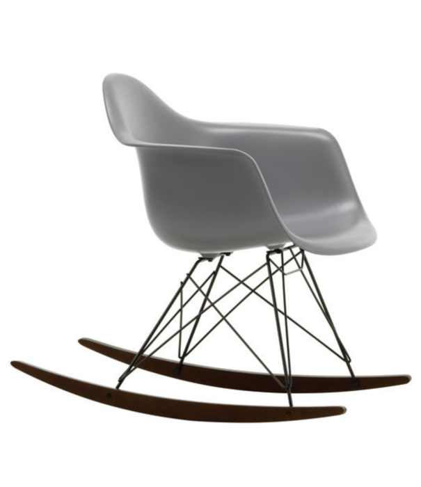 Vitra  Vitra Eames RAR Schommelstoel, zwart - esdoorn donker onderstel