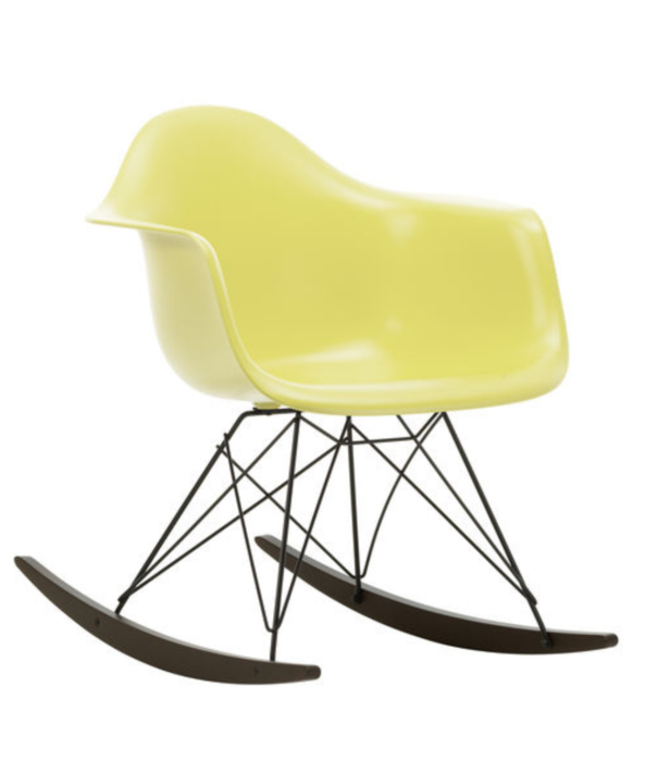 Vitra  Eames Plastic Armchair RE RAR schommelstoel donker esdoorn