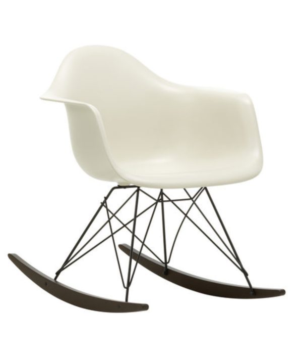 Vitra  Eames Plastic Armchair RE RAR schommelstoel donker esdoorn