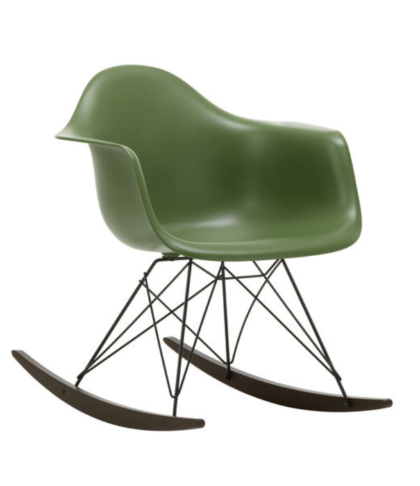 Vitra  Eames Plastic Armchair RE RAR schommelstoel donker esdoorn