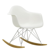 Eames RAR Schommelstoel,  chroom - esdoorn goud onderstel