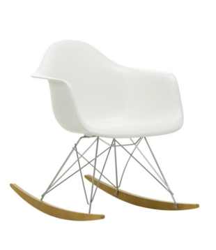 Vitra - Eames Plastic Armchair RE RAR schommelstoel goud esdoorn