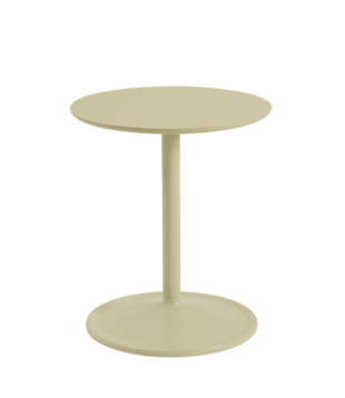 Soft Side Table beige green laminate Ø41 / H48