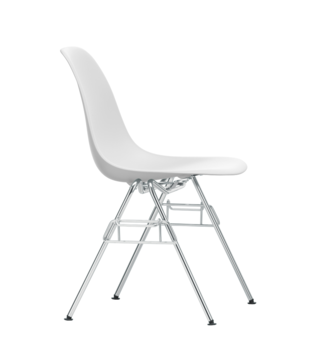 Vitra  Eames DSS Plastic Stoel, chroom tube onderstel