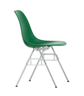 Vitra Eames DSS Plastic Side Chair,  chrome tube base