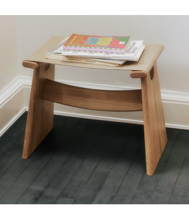 Fredericia  Model 6402, Seto Stool oak, canvas