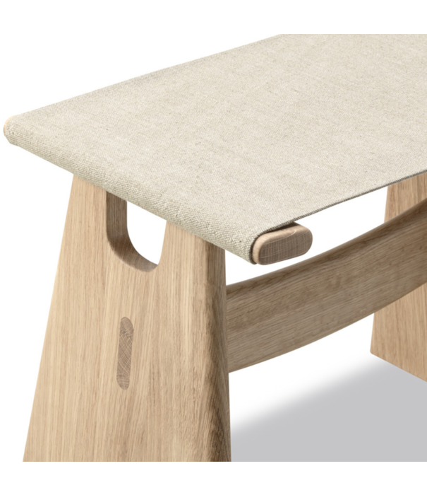 Fredericia  Model 6402, Seto Stool oak, canvas