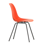 Vitra Eames DSX Plastic Side Chair,  black  tube base