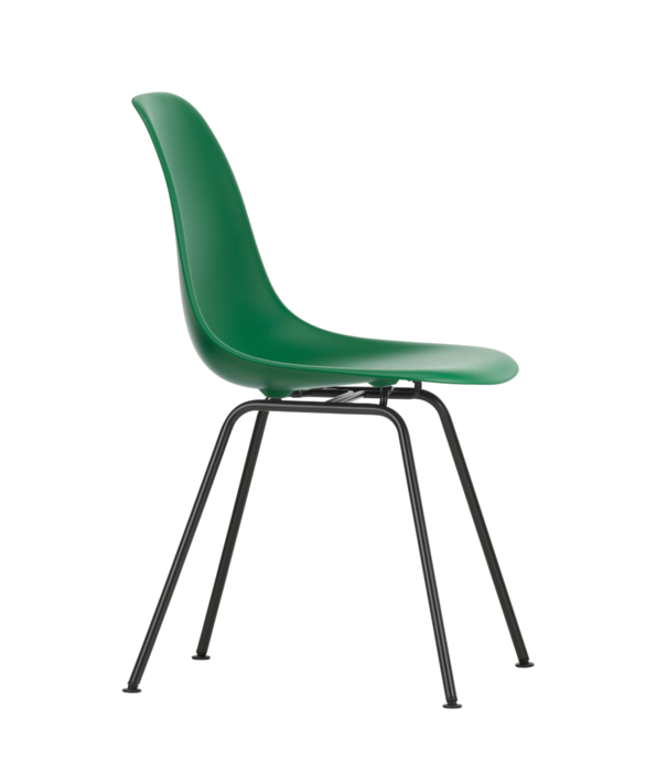 Vitra  DSX Plastic  Side Chair,  black  tube base