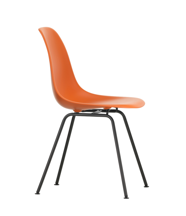 Vitra  Vitra Eames DSX Plastic Stoel, zwart tube onderstel