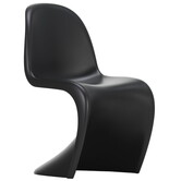 Vitra - Panton Stoel diepzwart, nieuwe zithoogte