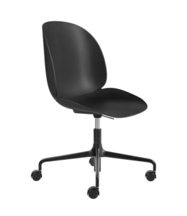 Gubi - Beetle Meeting Chair height adjustable, 4 star swivel with wheels