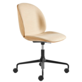 Beetle Meeting Chair height adjustable, front upholstered, swivel / wheels