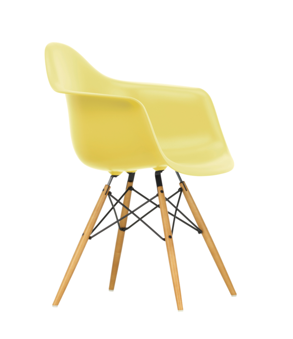 Vitra  Vitra Eames DAW Plastic Armchair,  maple gold base