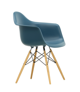 Vitra Eames DAW Plastic Armchair,  maple gold base