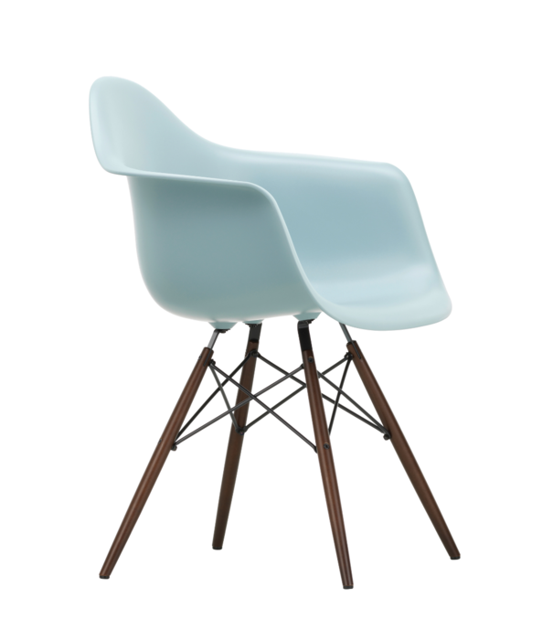 Vitra  Eames DAW Stoel met arm,  donker esdoorn onderstel
