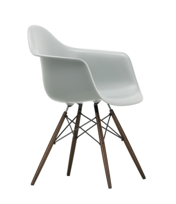 Vitra  Eames DAW Stoel met arm,  donker esdoorn onderstel