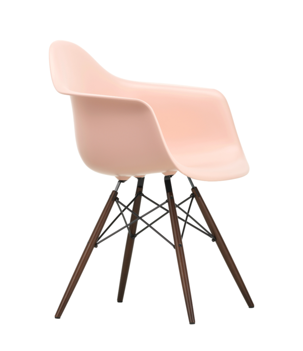 Vitra  Eames DAW Stoel met arm,  donker esdoorn onderstel