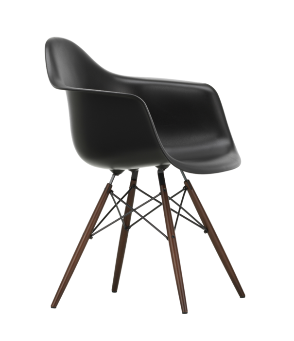 Vitra  Vitra Eames DAW Stoel met arm,  donker esdoorn onderstel