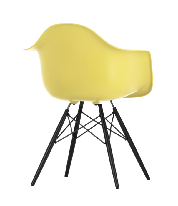 Vitra  Eames DAW Eetkamerstoel met arm, zwart esdoorn onderstel