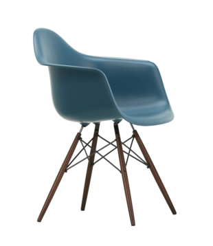 Vitra Eames DAW Dining Armchair, dark maple base