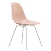 Vitra Eames DSX Plastic Stoel, wit tube onderstel