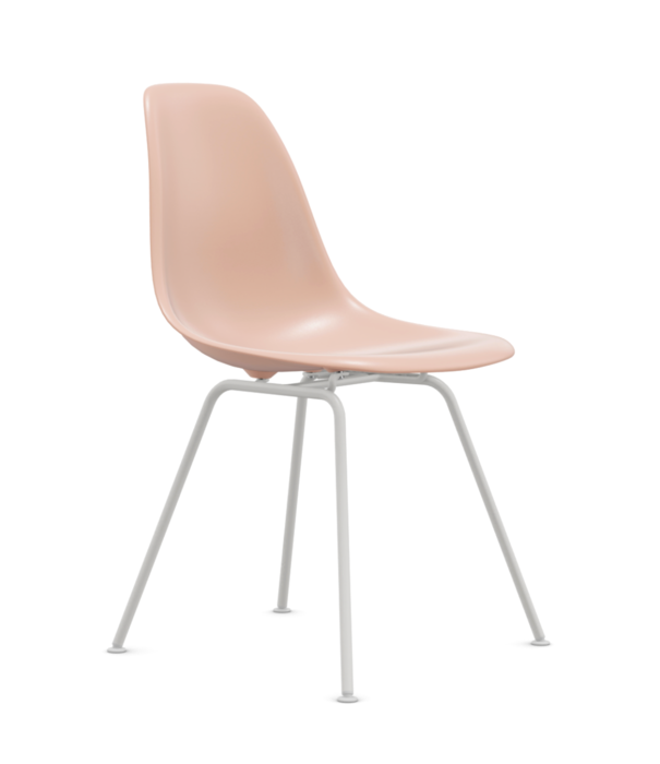 Vitra  Vitra Eames DSX Plastic Stoel, wit tube onderstel
