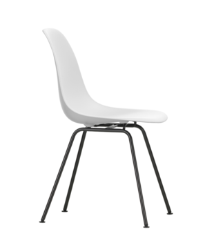 Vitra Eames Plastic DSX Stoel, zwart tube onderstel