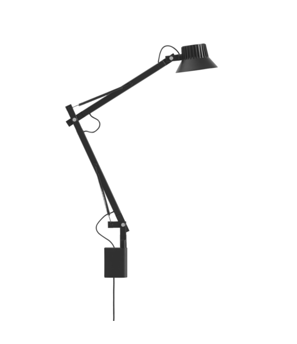 Muuto Dedicate wandlamp S2 short arm zwart