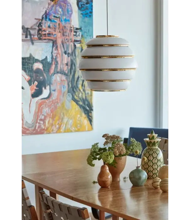Artek  A331 Pendant Lamp white, brass " Beehive"