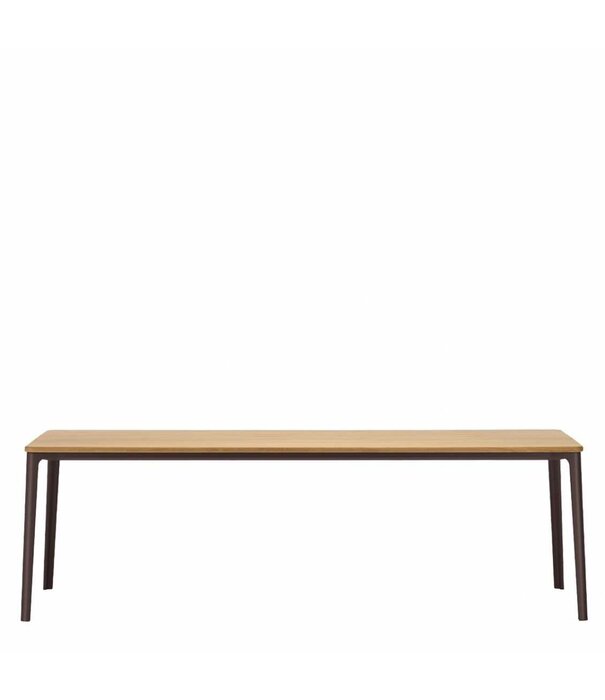 Vitra  Plate Eettafel massief eiken, zwart onderstel 220cm