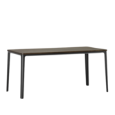Plate Eettafel massief donker eiken, basic dark