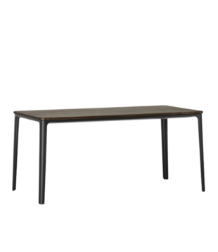 Plate Eettafel massief donker eiken 220 x 100
