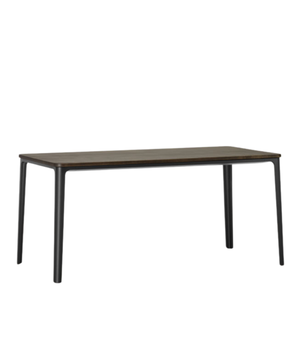 Vitra  Vitra - Plate Dining Table solid dark stained oak, base black