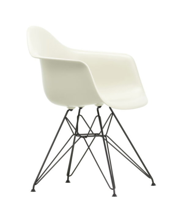Vitra  Vitra Eames DAR Plastic Stoel met arm, basic dark onderstel